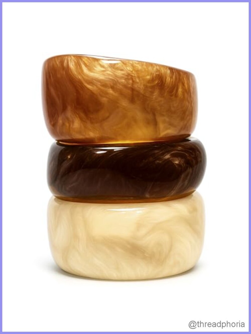 Chunky Acrylic Resin Bangle Bracelet Set, Retro Stackable Statement Jewelry